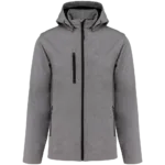Veste Softshell 3 couches à capuche avec manches amovibles unisexe