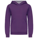 Sweat-shirt capuche contrastée enfant