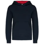 Sweat-shirt capuche contrastée enfant