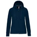 Sweat-shirt zippé capuche femme