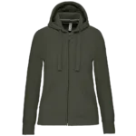 Sweat-shirt zippé capuche femme
