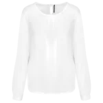 Blouse crêpe manches longues femme