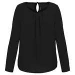 Blouse crêpe manches longues femme