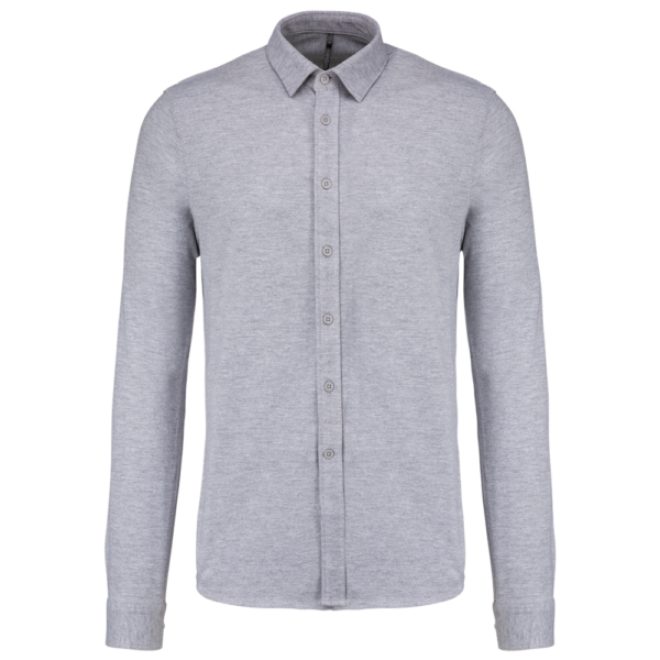 Chemise maille piquée manches longues