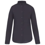 Chemise col mao manches longues femme