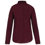 Chemise col mao manches longues femme