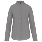 Chemise col mao manches longues femme