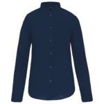 Chemise col mao manches longues femme