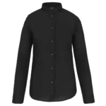 Chemise col mao manches longues femme