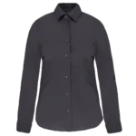 Chemise coton / élasthanne manches longues femme