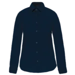Chemise coton / élasthanne manches longues femme