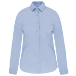 Chemise coton / élasthanne manches longues femme