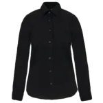 Chemise coton / élasthanne manches longues femme