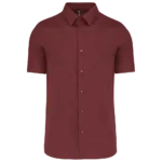 Chemise coton / élasthanne manches courtes
