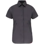 Chemise coton / élasthanne manches courtes femme