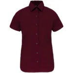 Chemise coton / élasthanne manches courtes femme