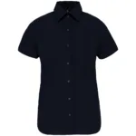 Chemise coton / élasthanne manches courtes femme