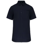 Chemise popeline manches courtes
