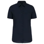 Chemise popeline manches courtes femme