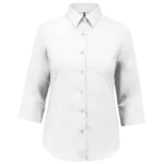 Chemise popeline polycoton manches 3/4 entretien facile femme
