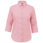 Chemise popeline polycoton manches 3/4 entretien facile femme