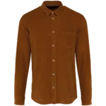 Chemise manches longues en velours homme