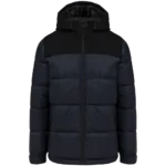 Parka matelassée à capuche bi-ton unisexe