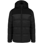 Parka matelassée à capuche bi-ton unisexe