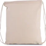 Petit sac à dos en coton bio avec cordelettes