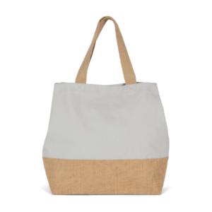 Sac shopping en toiles de coton et jute