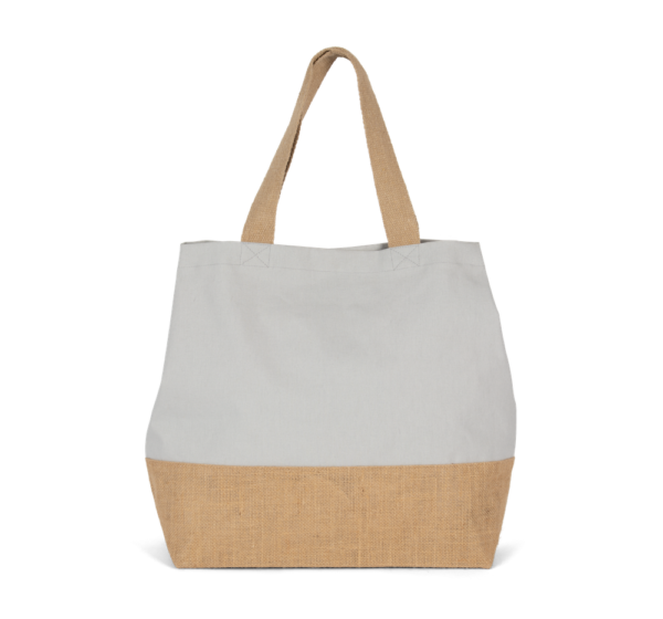 Sac shopping en toiles de coton et jute