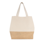 Sac shopping en toiles de coton et jute
