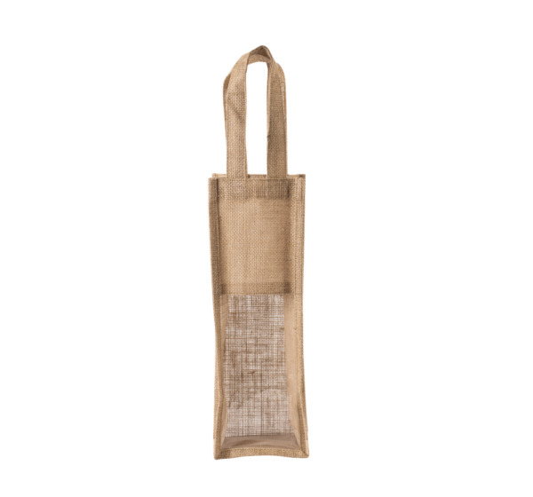 Sac porte-bouteille en jute