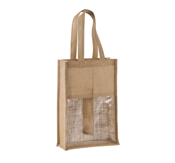 Sac porte-bouteilles en jute