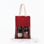 Sac porte-bouteilles en jute