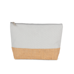 Pochette en toiles de coton et jute