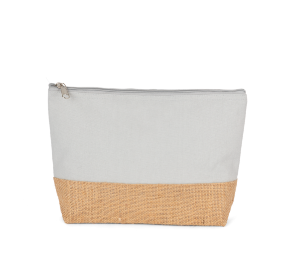 Pochette en toiles de coton et jute