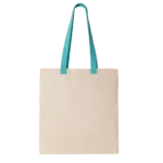 Sac shopping plat en toile avec poignées contrastées