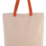 Sac shopping à soufflet avec poignées contrastées