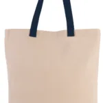 Sac shopping à soufflet avec poignées contrastées