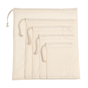 Sac à cordon coulissant en coton biologique
