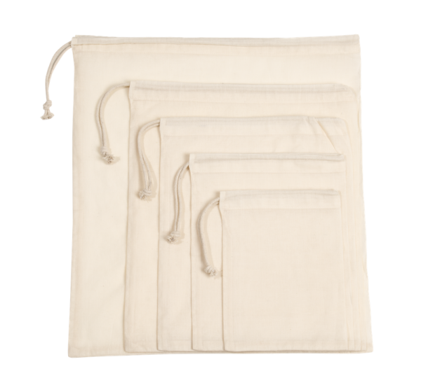 Sac à cordon coulissant en coton biologique