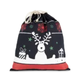 Sac avec cordon motifs de Noël