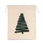 Sac coton à cordon motif sapin