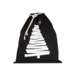 Sac coton à cordon motif sapin