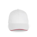 Casquette en coton biologique à sandwich contrasté – 6 panneaux