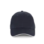Casquette en coton biologique à sandwich contrasté – 6 panneaux
