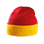 Bonnet bicolore avec revers