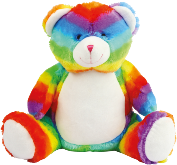 Peluche zippée Ours multicolore