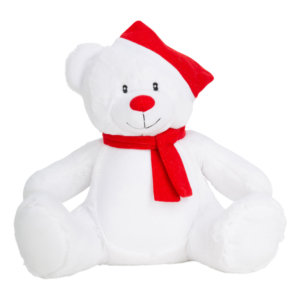 Peluche zippée ours de Noël